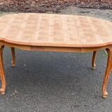 Renovated Louis XV dining table in cherry wood from the 20th century, 210cm.