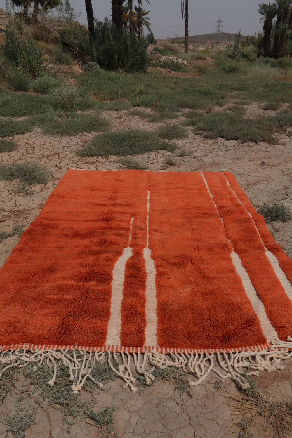 Moroccan Berber rug Mrirt orange terracotta