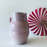 Pitcher in pink glazed ceramic