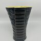 Vase des années 50 noir et jaune