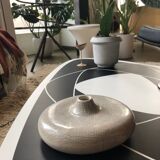 Vase en grès Asia blanc cassé