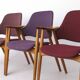 Vintage Lounge Chairs Set of 4, Germany 1960s, Beech Wood, Newly Upholstery