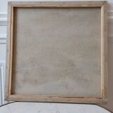 Painting oil on canvas landscape river mountains vintage