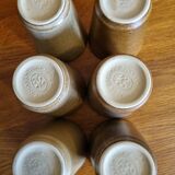 Set of 6 stoneware cups from Digoin.