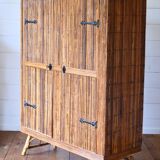 Rattan and bamboo wardrobe