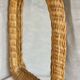 Vintage 1970 woven rattan mirror