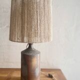 Large sandstone & rope lamp