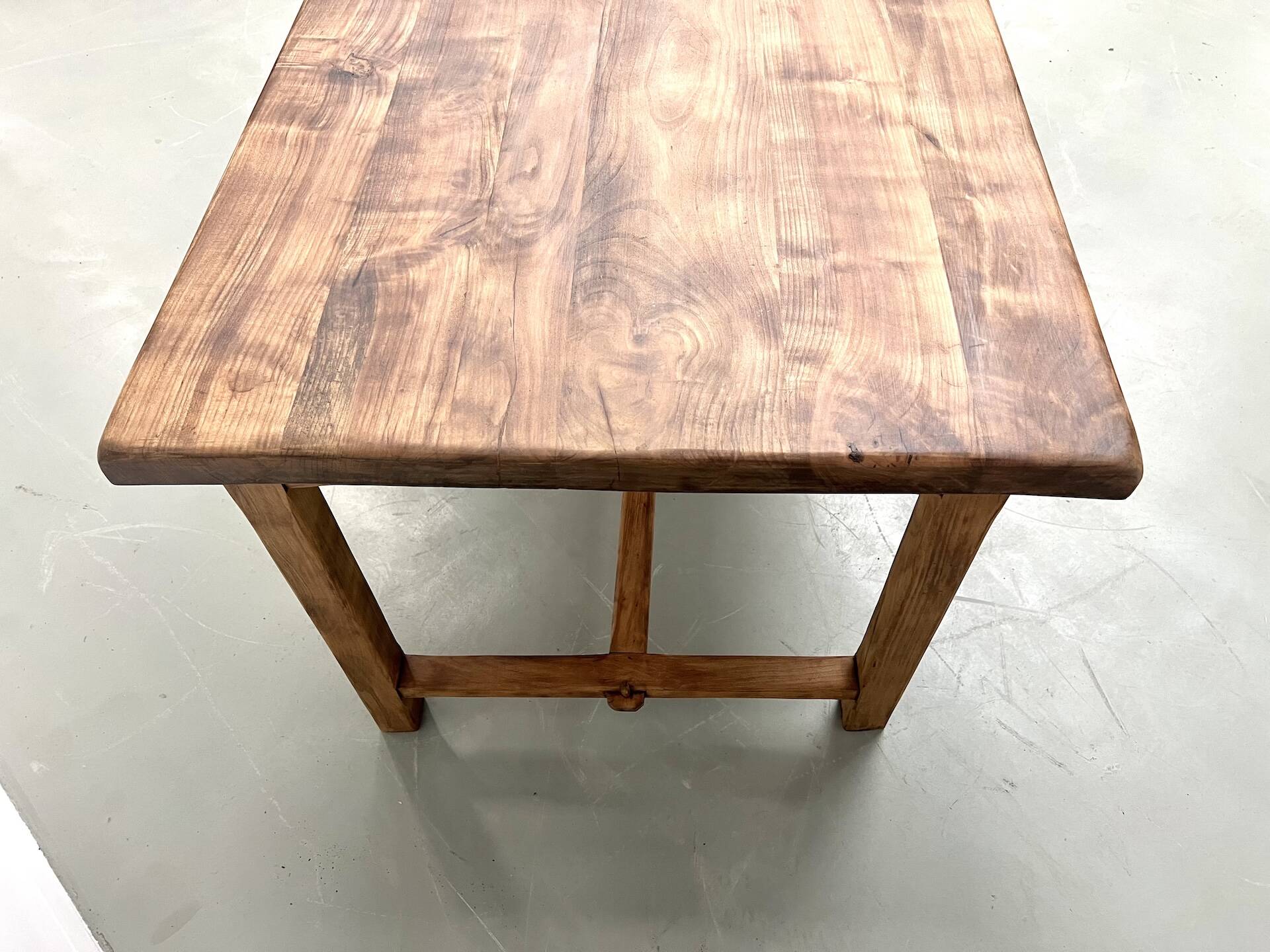 Antique farmhouse table in solid cherry wood