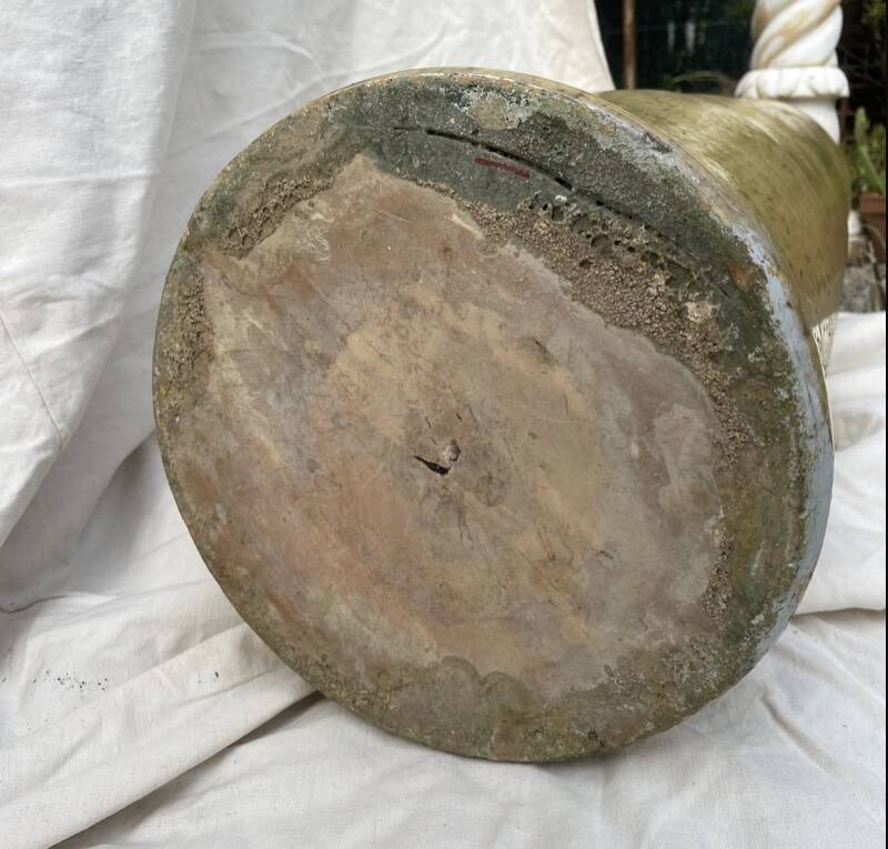 Large ancient yellow glazed jar from South West France.
