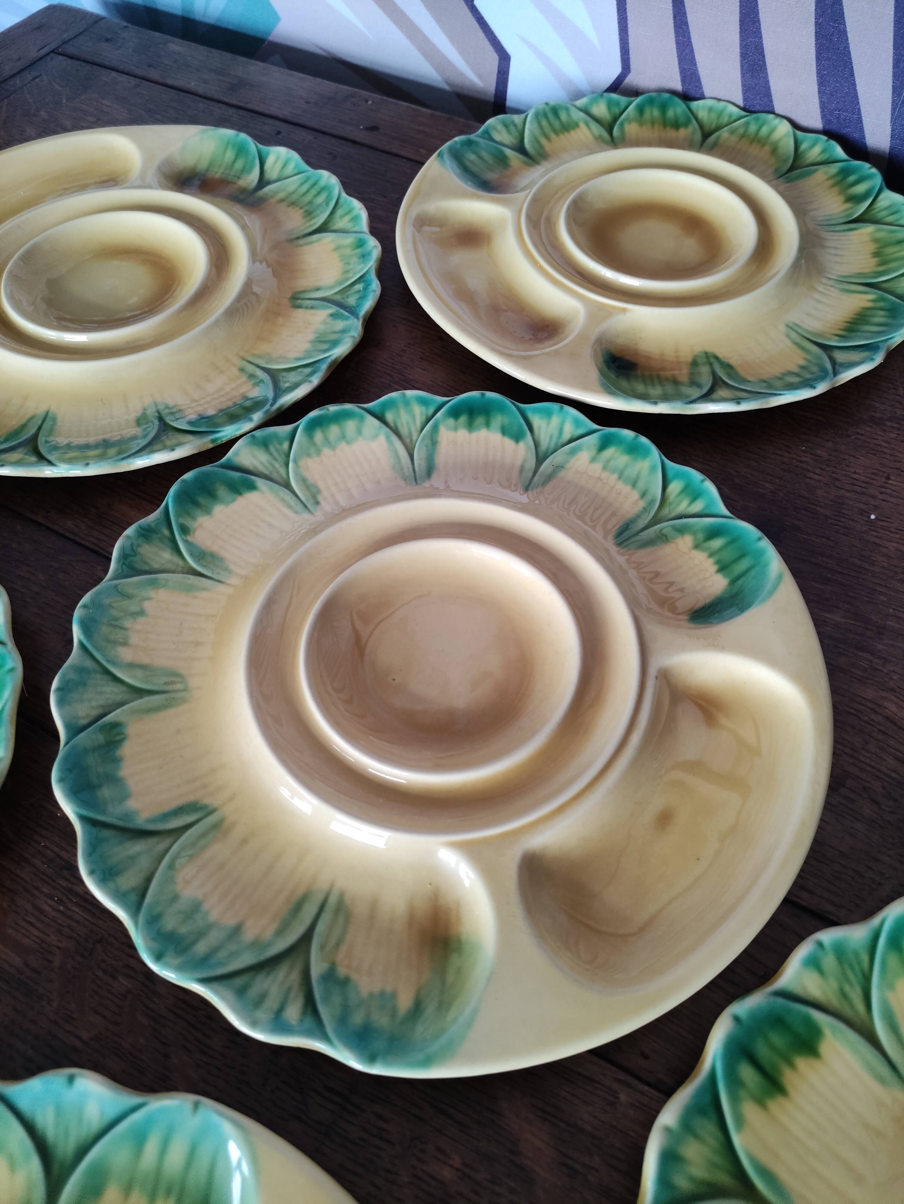 Series of 6 Orfinox Artichoke Plates