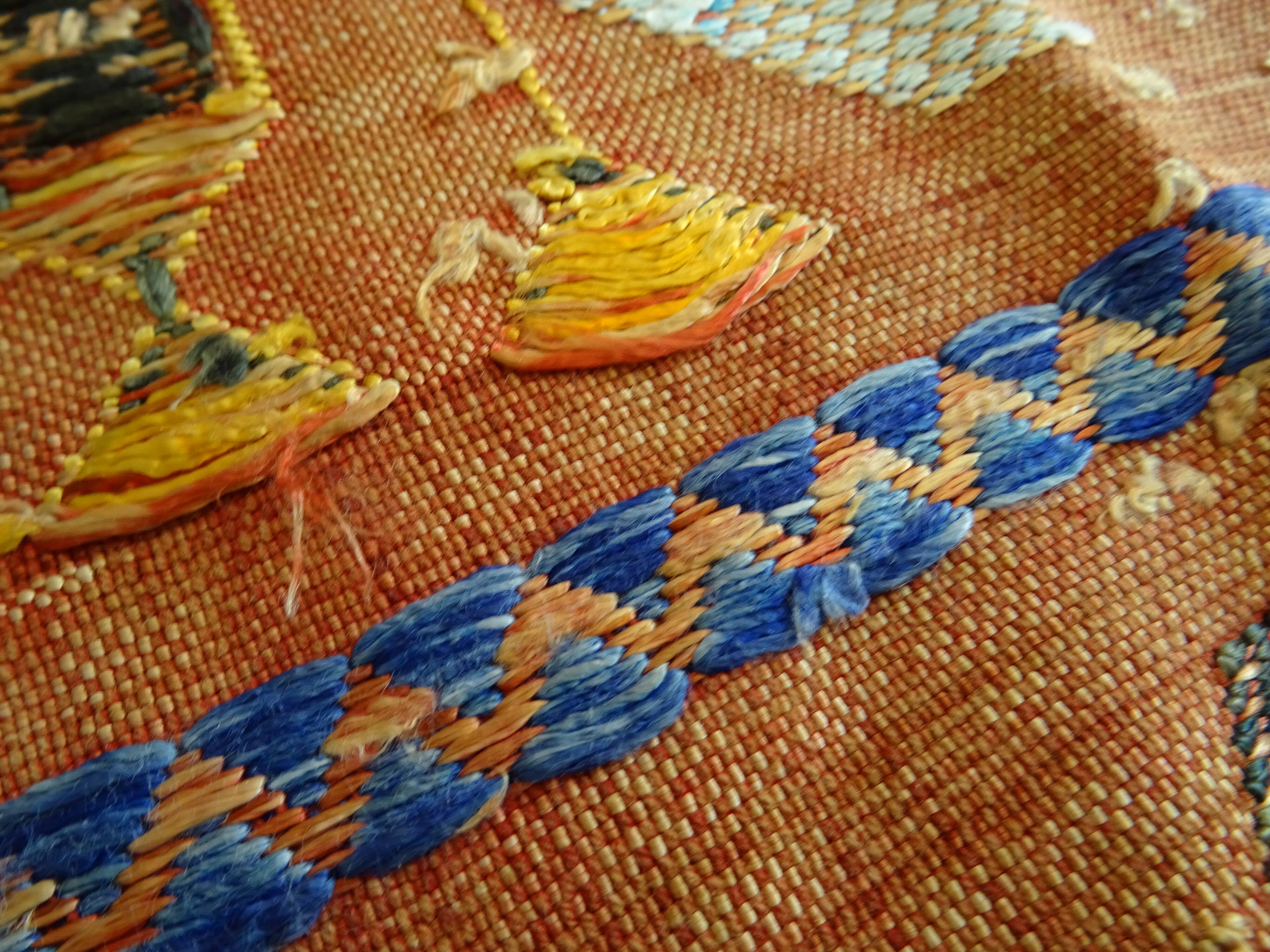Pair of Berber carpets sabra Morocco plant fibers around 1930