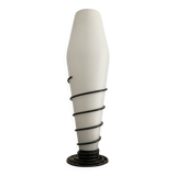 Lampe vintage en opaline et métal