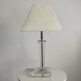 Table lamp in stainless steel and plexiglass from the Le Dauphin brand