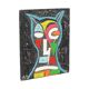 Abstract Owl Painting on Canvas – Contemporary Art – 55 cm