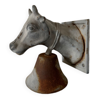 Object decoration bull's head cast iron bell