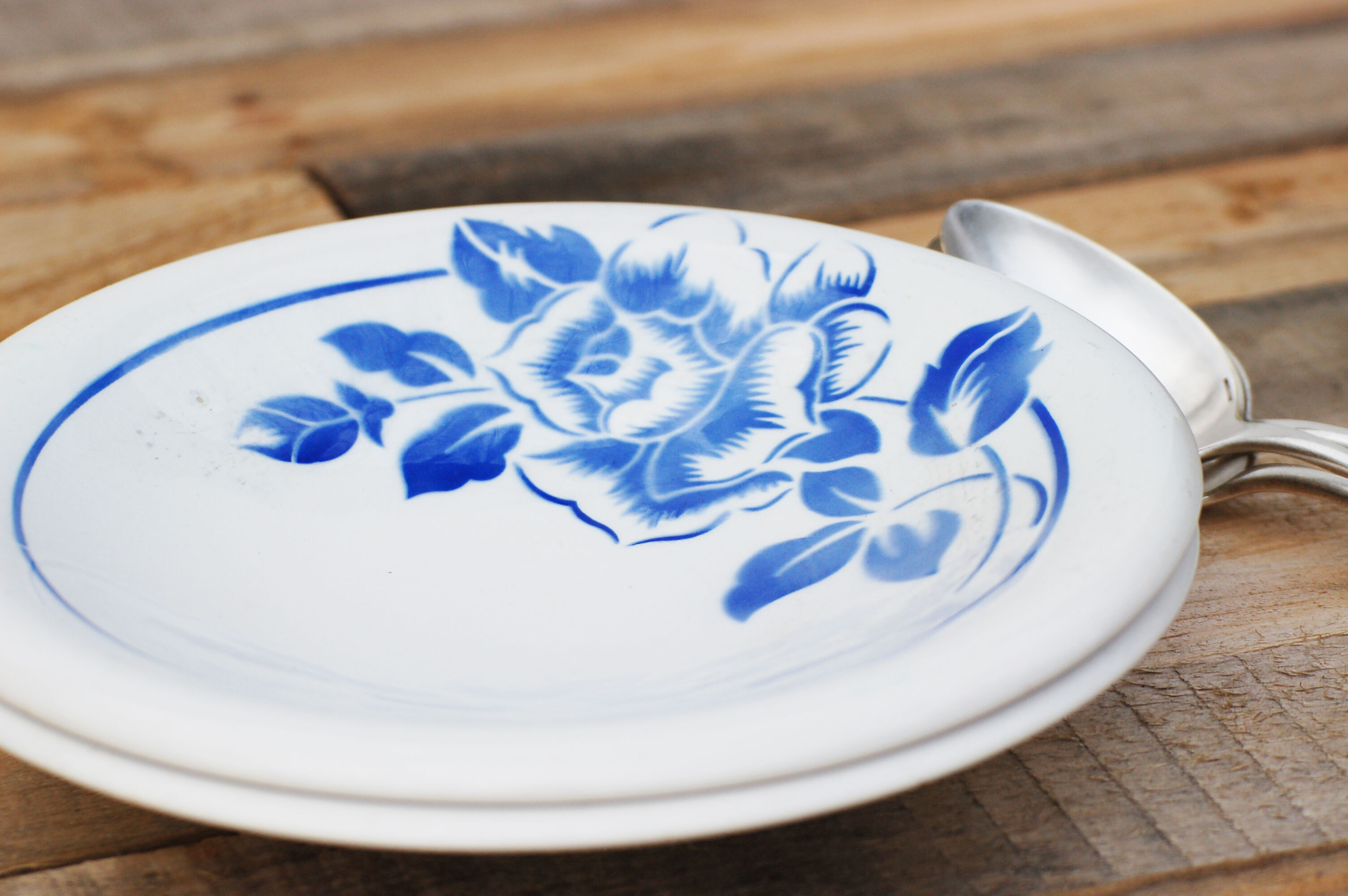 Lot of two soup plates Digoin