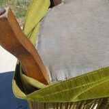 Fauteuils crapauds en velours vert, les 2