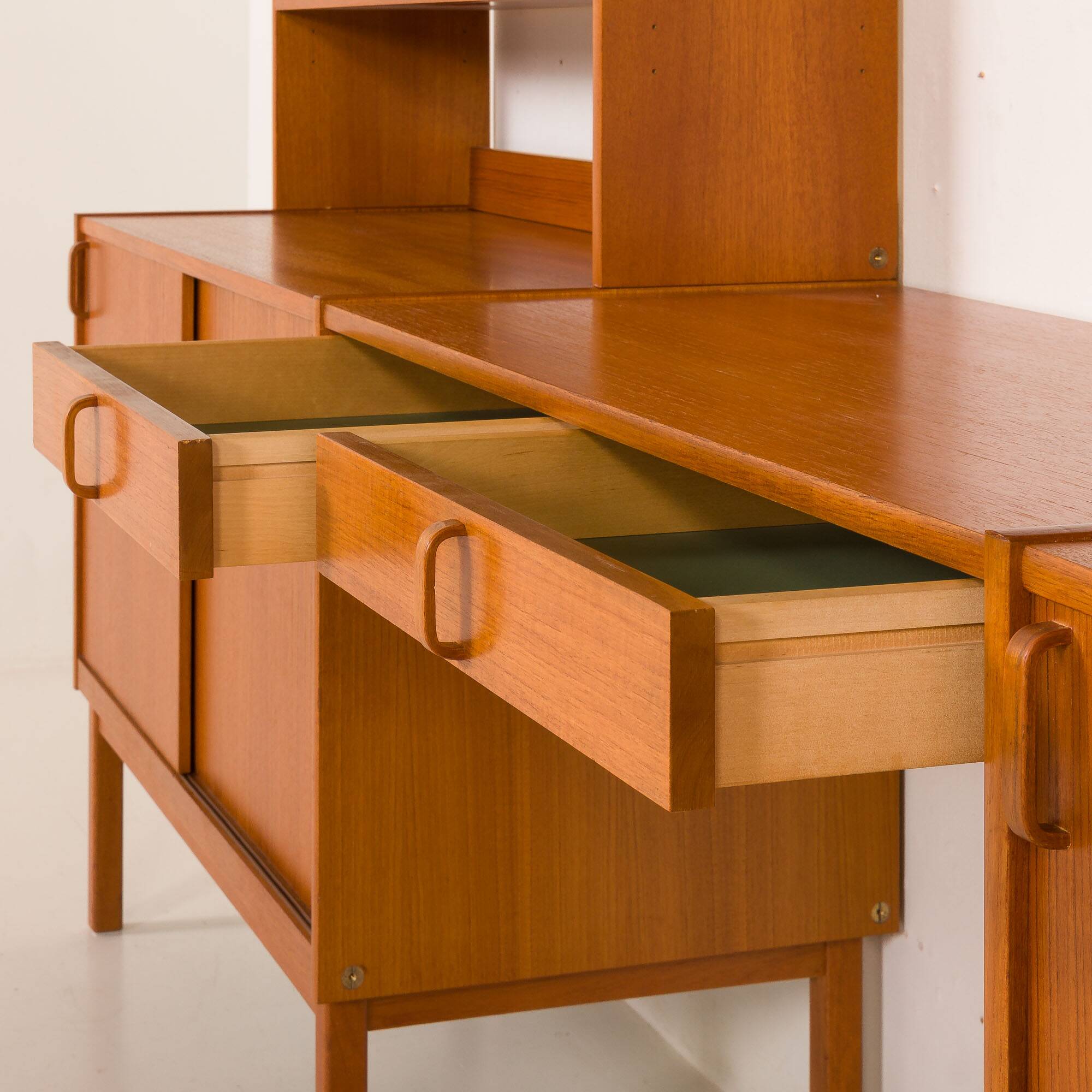 Free standing wall unit with a desk by bertil fridhagen, sweden, 1960s