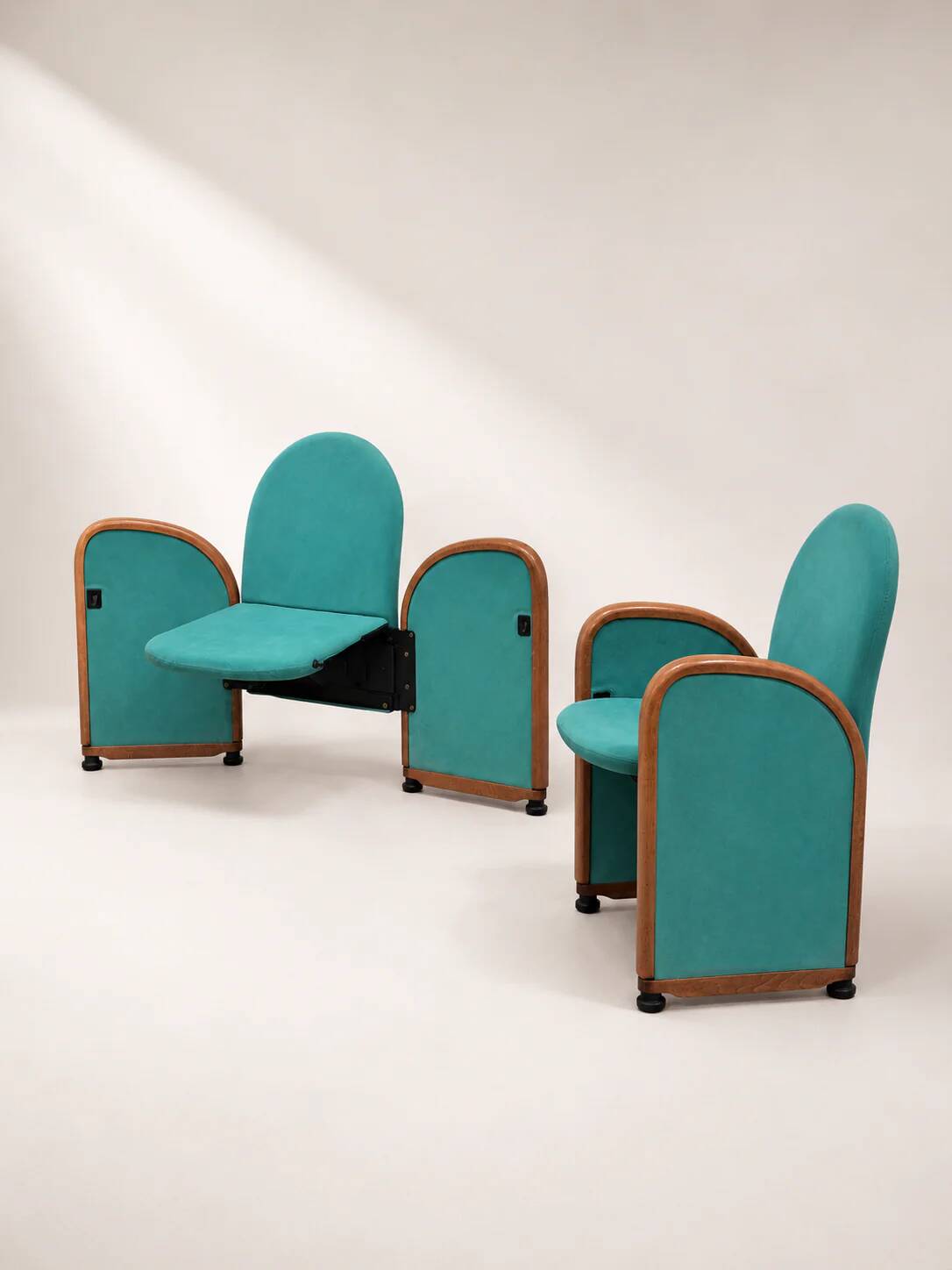 Rare Pair of Gufram Auditorium Armchairs, Italy, 1980s