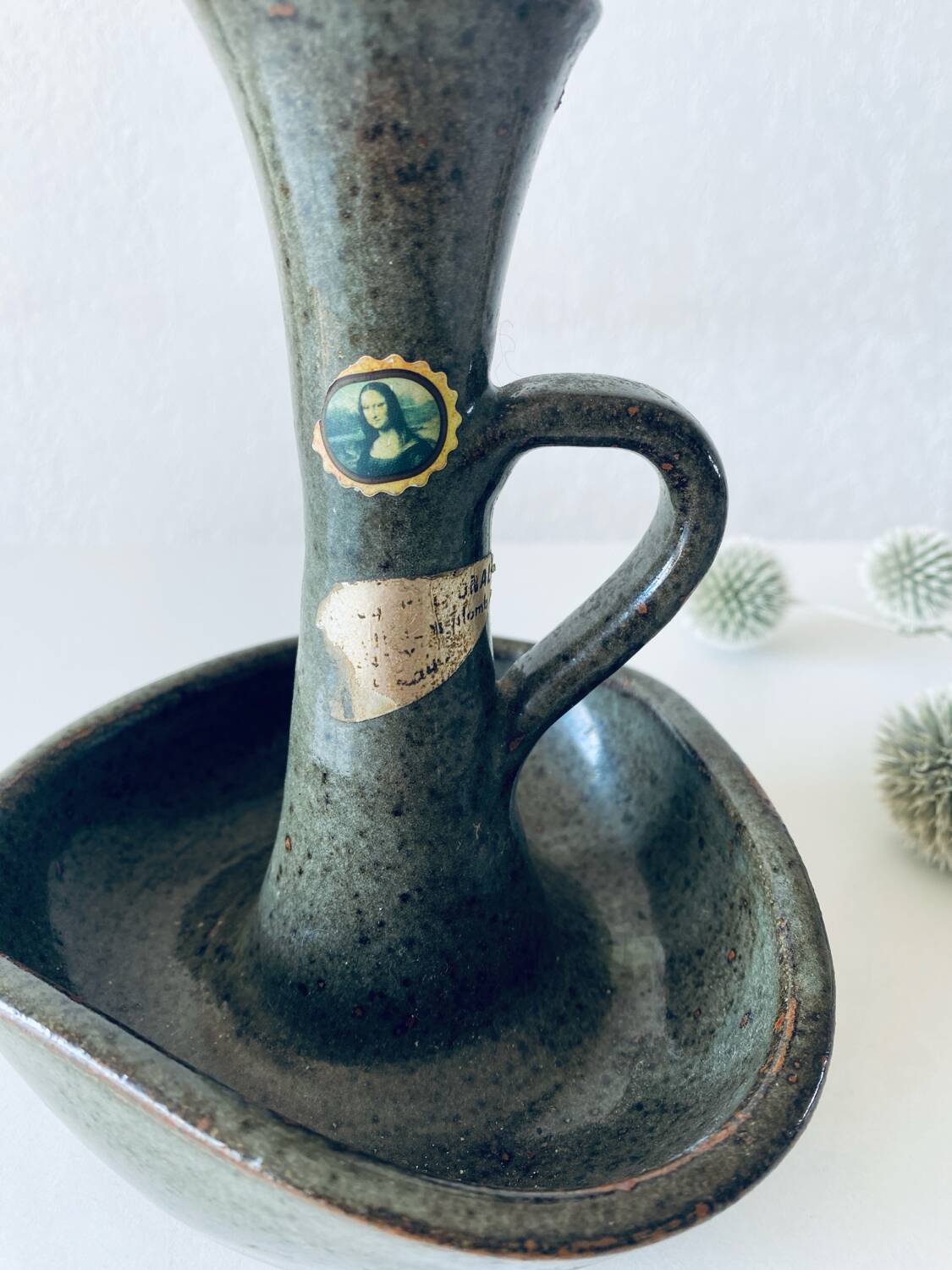 Stoneware candle holder