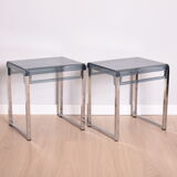 Pair of plexiglass tables, 1980s