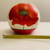 Round vase in Lunéville earthenware - "Poppy" collection