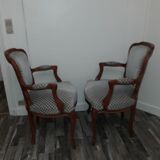 Louis XV-style armchair pair