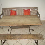 Ensemble table, banc et banquette