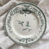 Flat iron earthenware plate "Marie Antoinette" Opaque by Gien