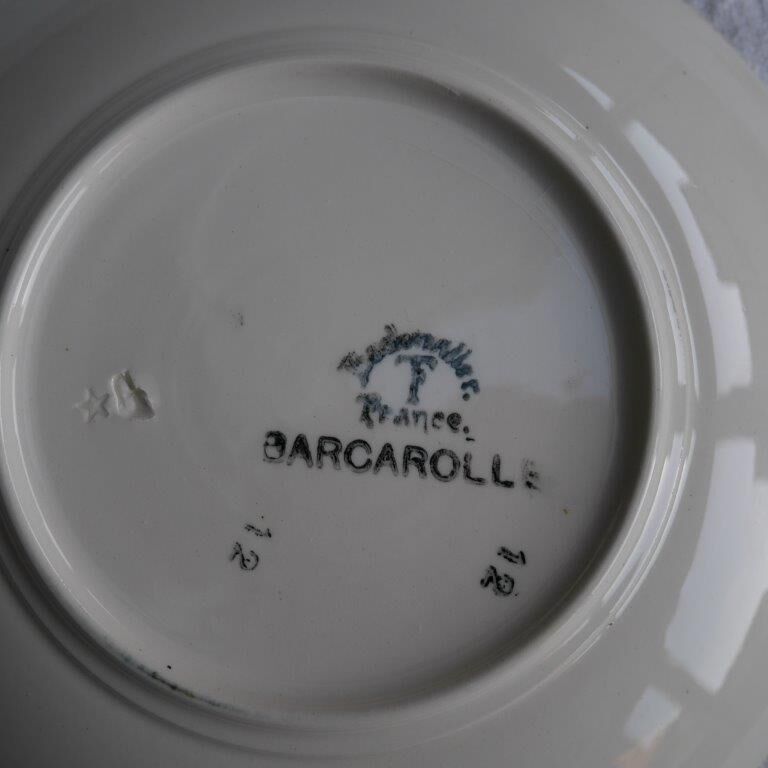 Set of 8 dessert plates Barcarolle, from Badonviller