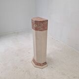 Italian marble pedestal, 1980s
