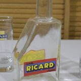 Carafe Ricard asymétrique et 3 verres tubes
