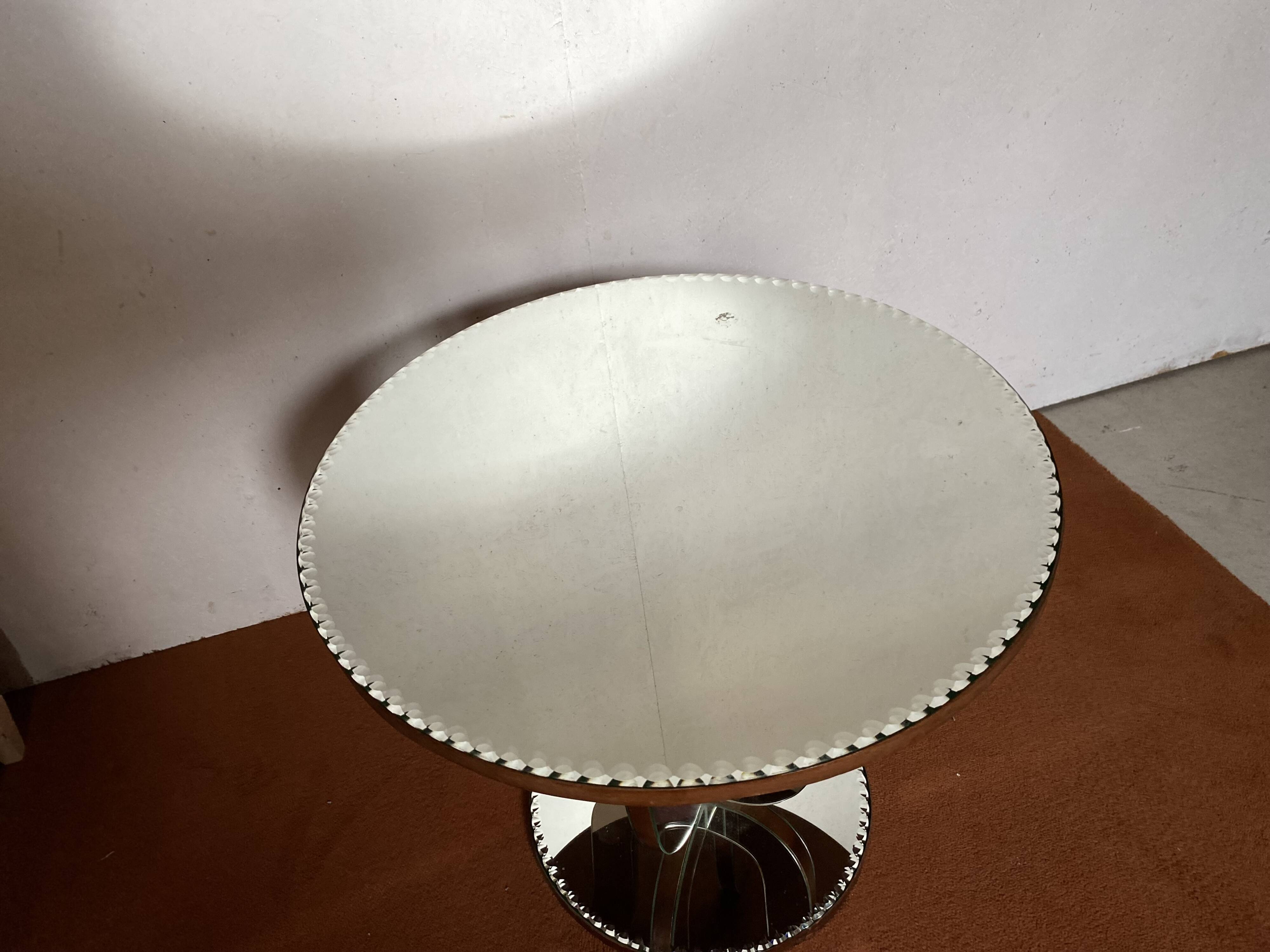 mirrored art deco table