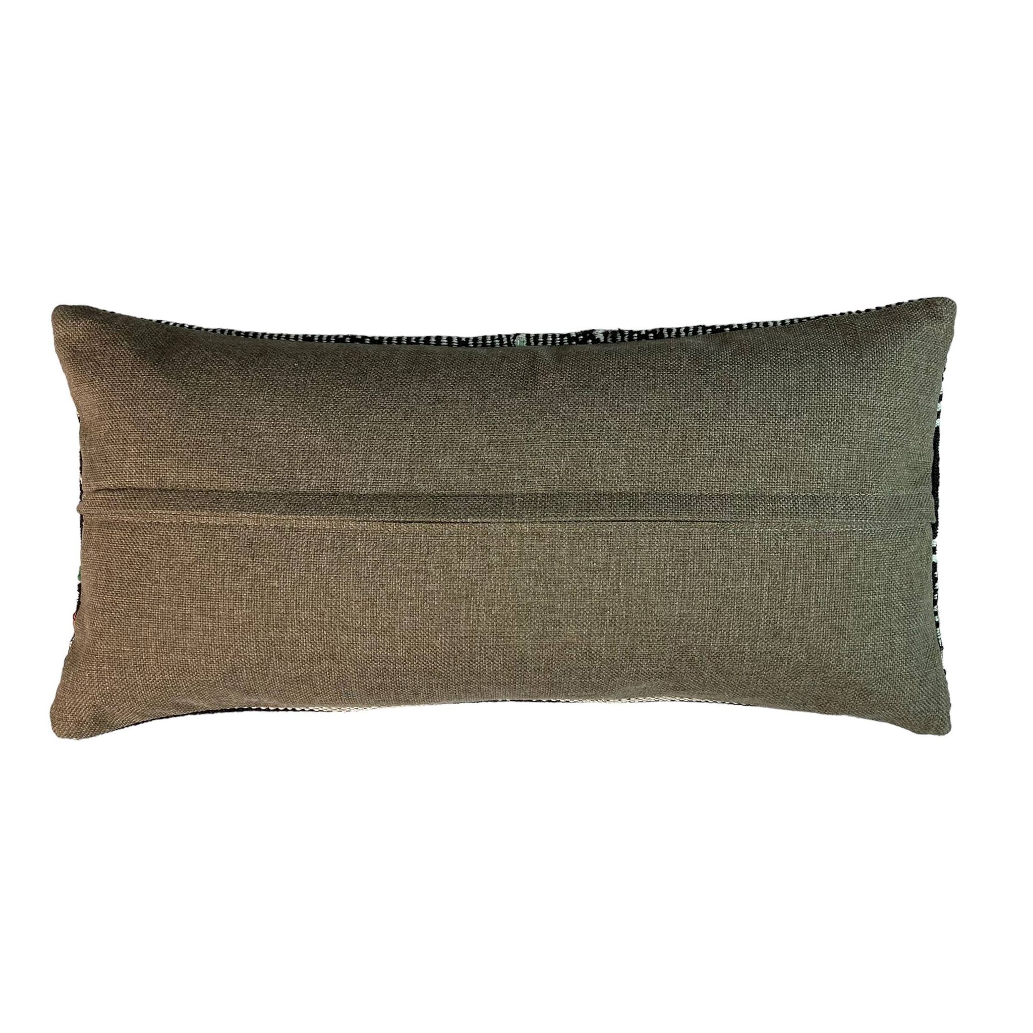 Vintage turkish kilim cushion cover , 30 x 60 cm