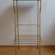Glass and golden brass fifth wheel/end of sofa