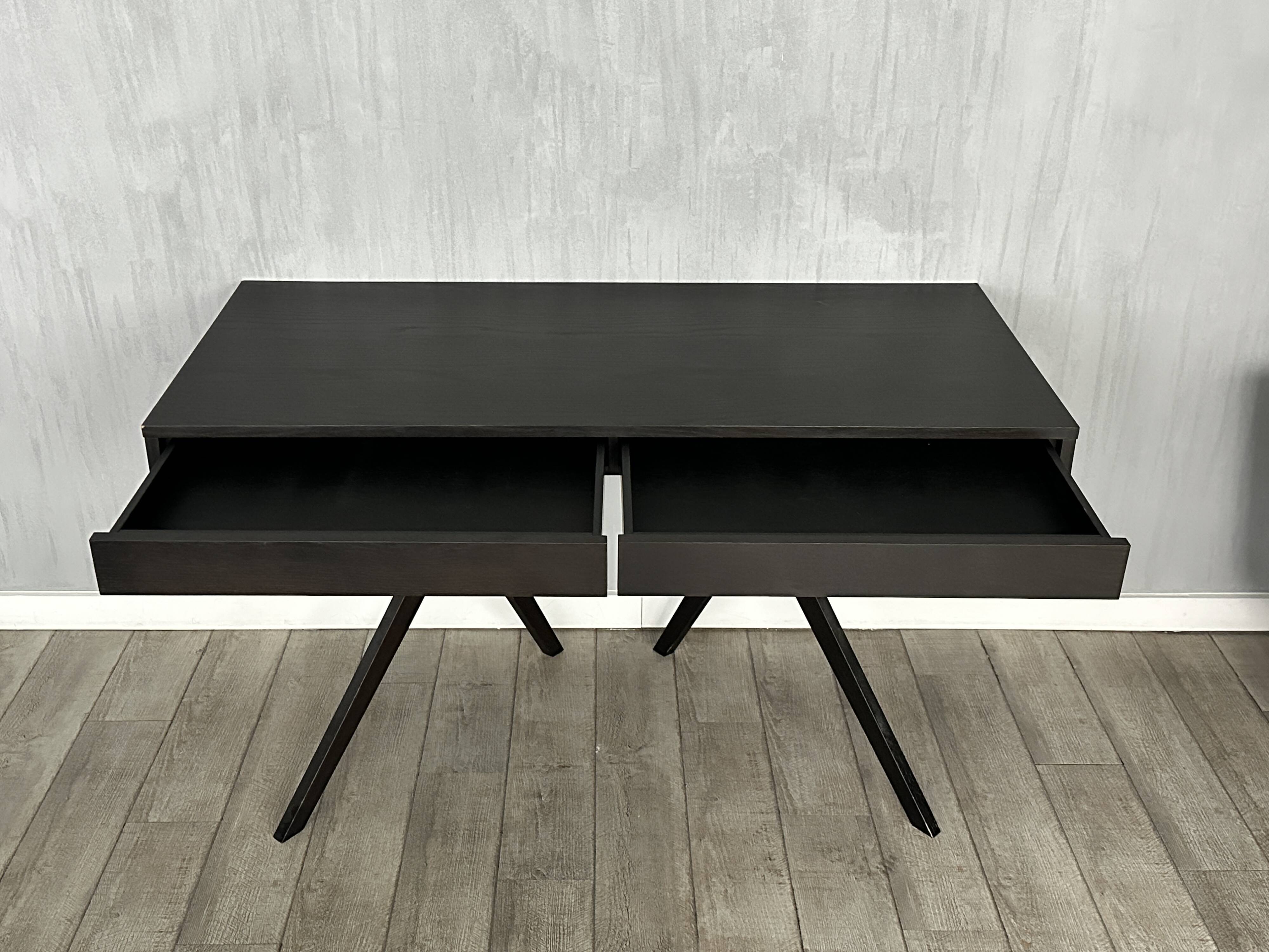 Brown wooden desk made