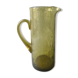 Pichet en verre bullé