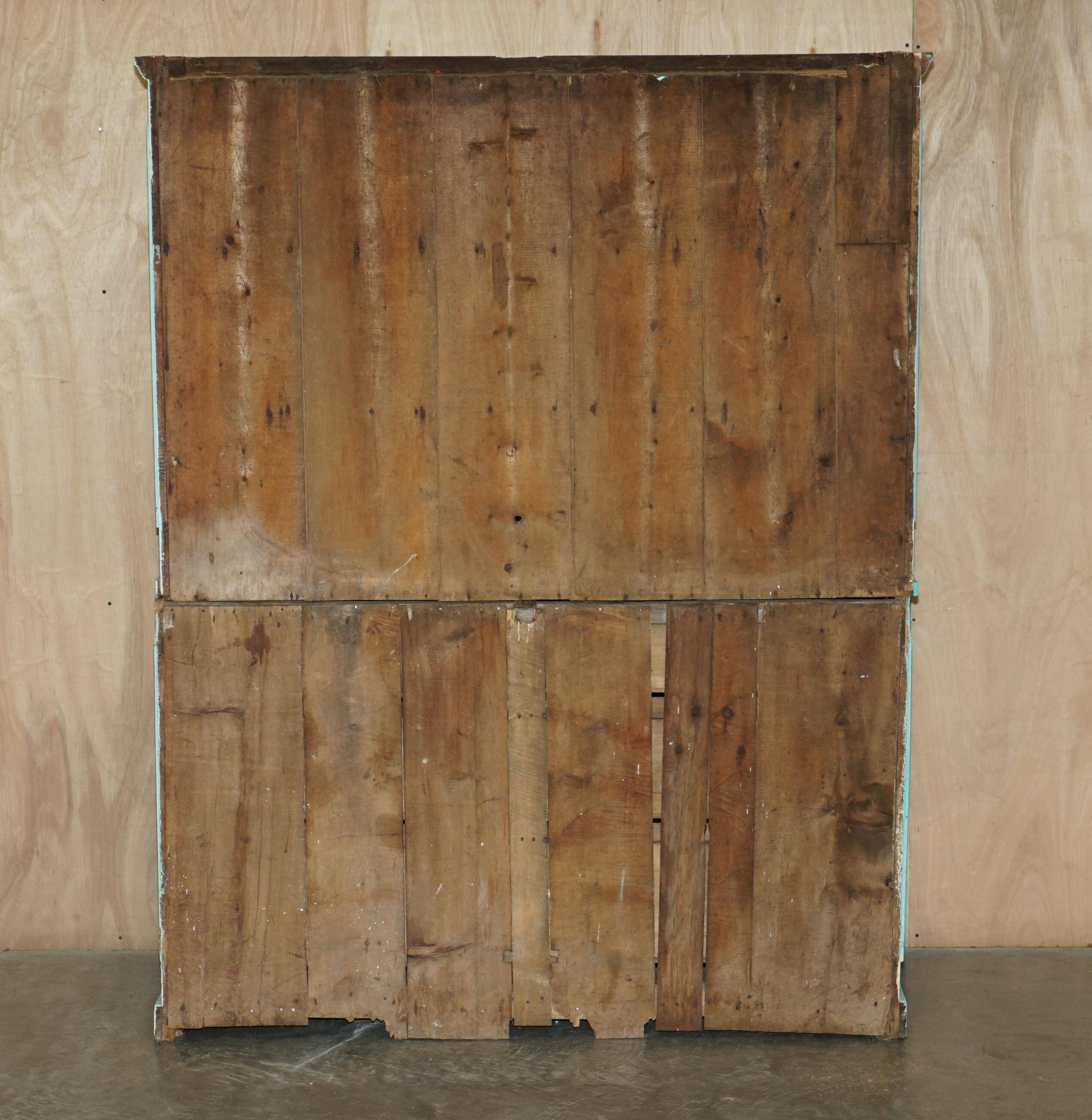 Painted pine linen cupboard or Victorian pantry circa 1860