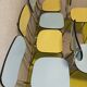 6 vintage formica blue yellow kitchen chairs
