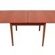 Table à manger extensible en teck, forme carrée