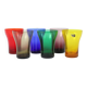 Set of 6 coloured vintage glasses - glassware from Boussu
