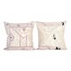 Set of 2 vintage embroidered cushion covers 53x56 cm