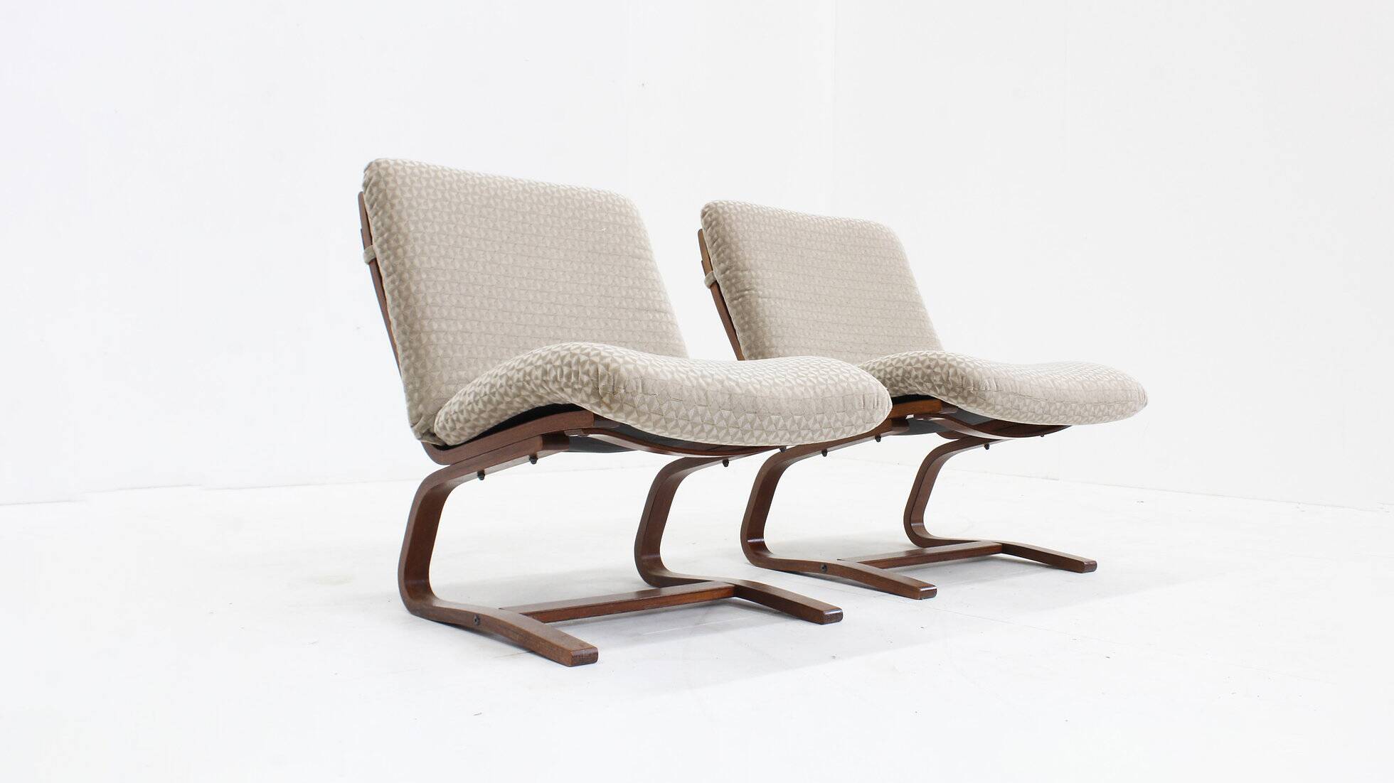 Ensemble de 2 fauteuils vintage style années 60