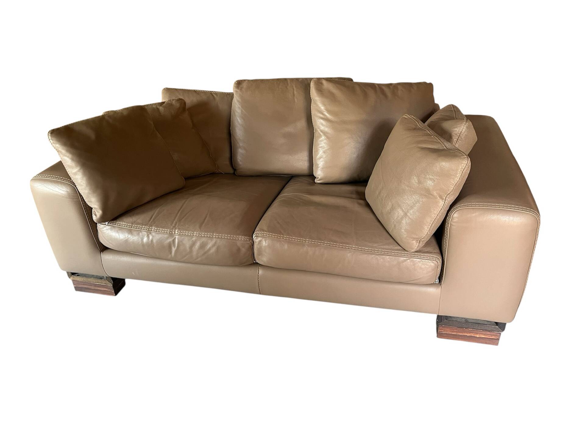 Roche Bobois leather two-seater sofa