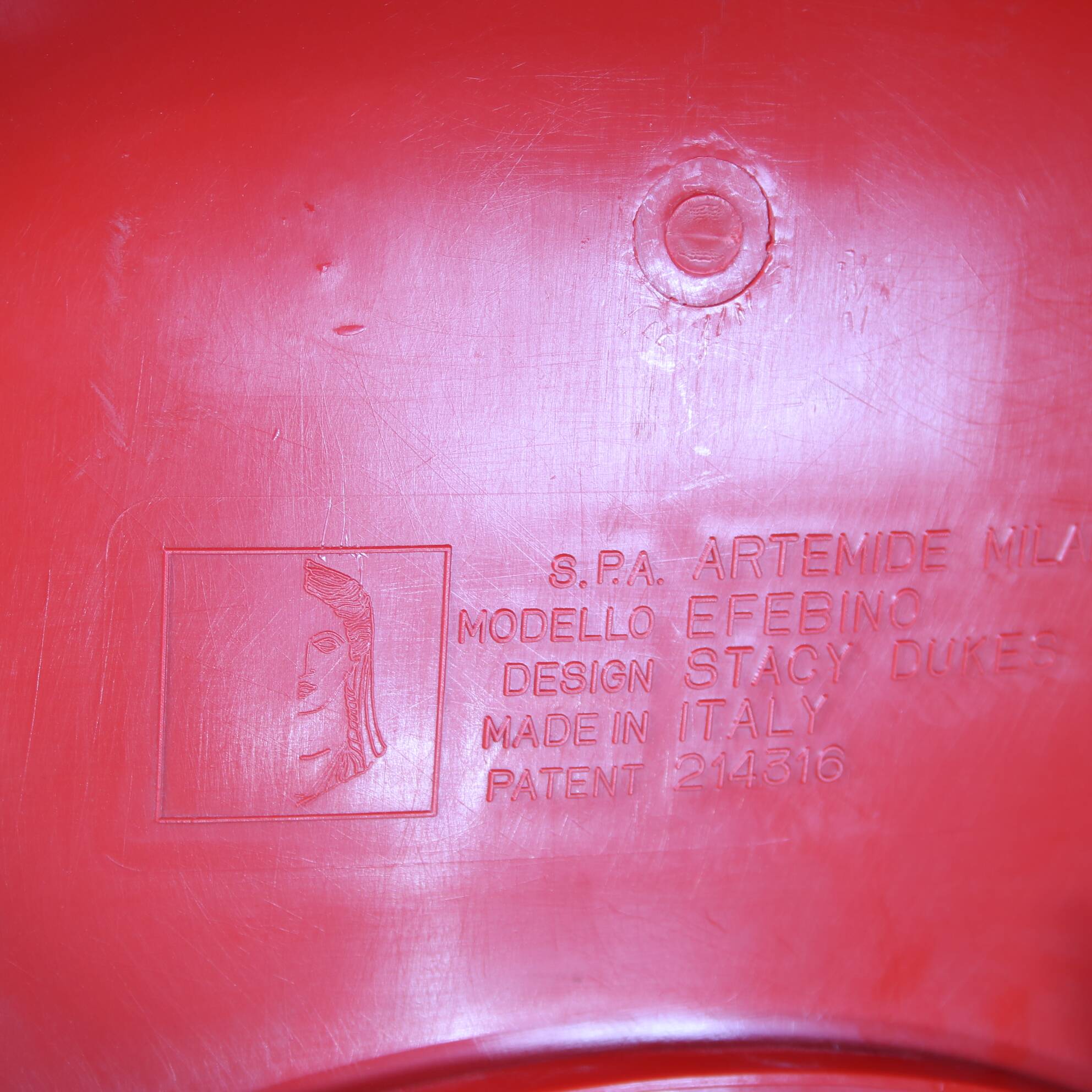 1970s “Efebino” Children chair by Stacy Dukes for Artemide, Italy