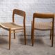 4x Niels Møller chair Model 75 in Oak, 1960s Denmark