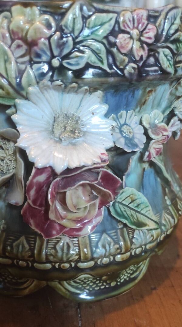 Cache-pot en barbotine