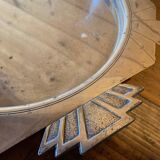 Elegant Art Deco silver-plated metal serving tray, double hallmarked