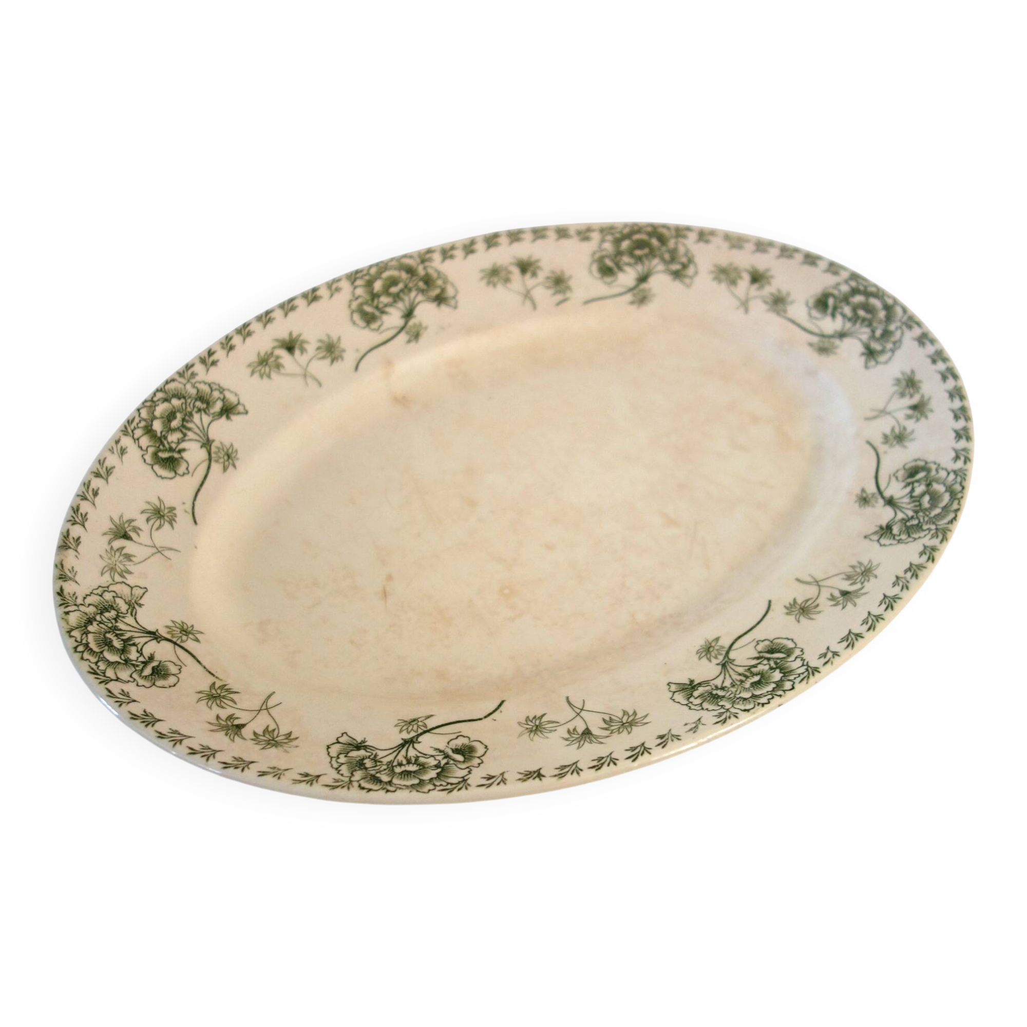 Large oval ironstone platter "Palmyre" Sarreguemines