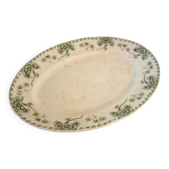 Large oval ironstone platter "Palmyre" Sarreguemines